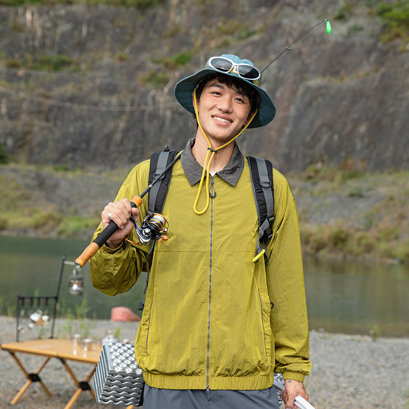 OOTD户外冲锋夹克防泼水复古撞色翻领工装高级感潮牌情侣外套上衣|undefined
