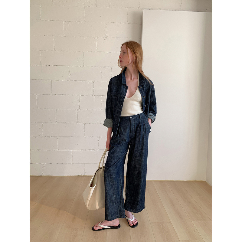 [Special Offer, No Returns or Exchanges] American Retro Washed Loose Jeans, Versatile Long Pants, Spring Straight-Leg Casual Pants for Women