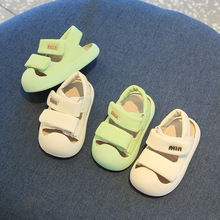 宝宝夏季凉鞋婴儿洋气潮流包头防踢学步鞋1-2--3岁男女小童面包鞋