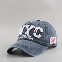 帽子男士潮流秋季新款字母NYC水洗棒球帽男春夏季防晒遮阳鸭舌帽