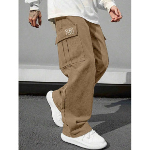 Q 12003 Vintage Solid Cargo Pants ��ʽ�͹Ź��b�Lѝ�羳��