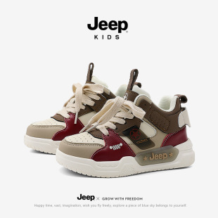Jeep����ͯЬ2024�ﶬ�¿��Ь��Ůͯ�������e�\��Ь����͸����Ь