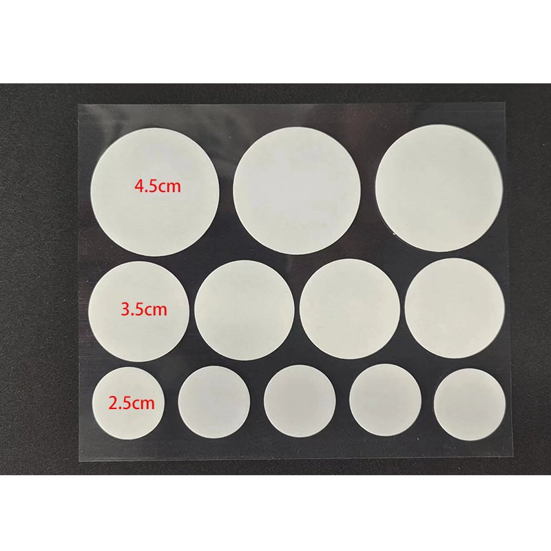 라운드: 12/시트 (0.8mm 두께)-투명 바닥