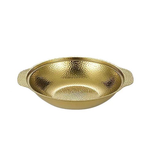 Stainless steel hot pot pot alcohol stove small hot pot hammered pattern army hot pot snowflake household fruit plate not army hot pot beef