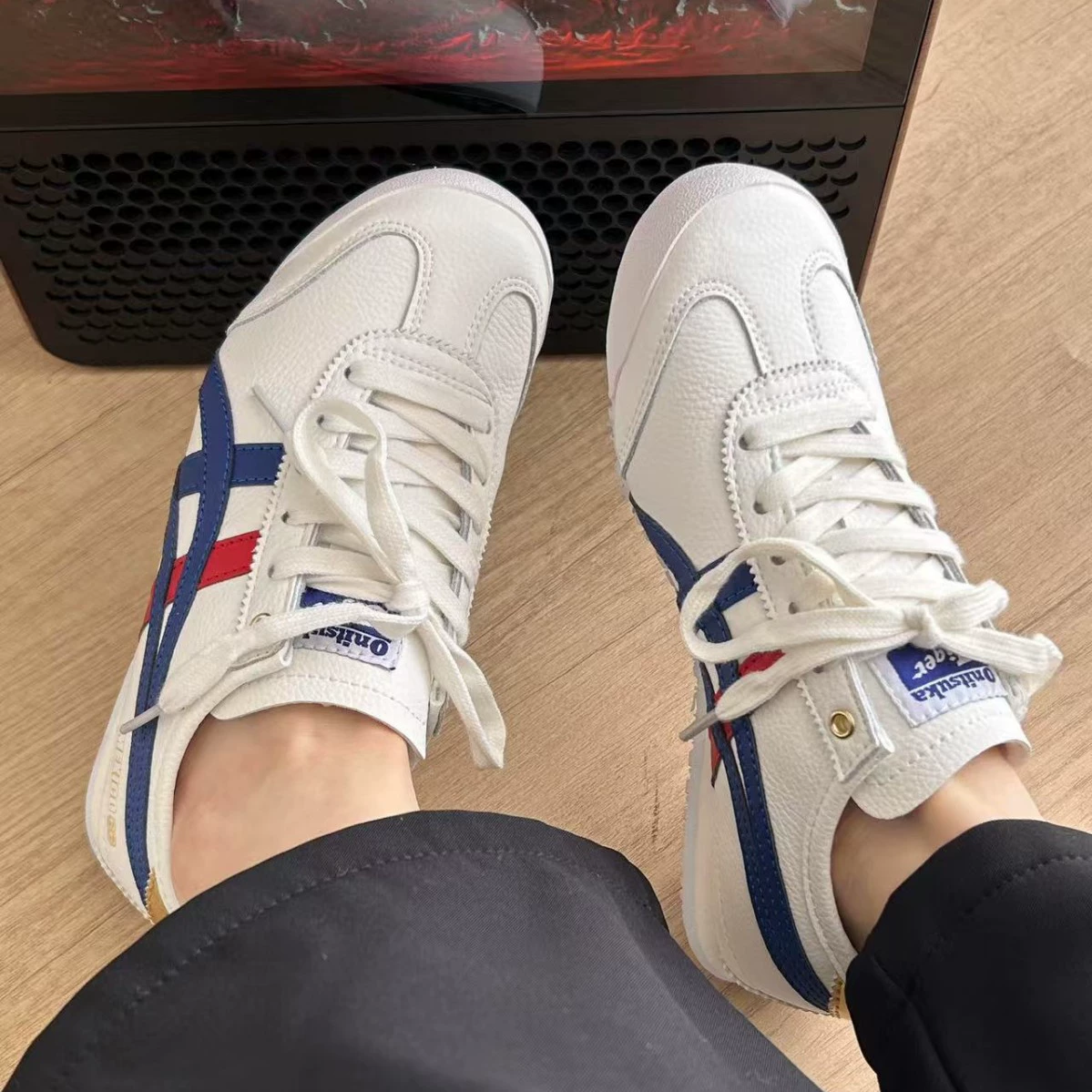 Onitsuka Tiger — фирменные кеды, мужские и женские, челночный стиль, ленивые кеды в белом (Forrest Gump)