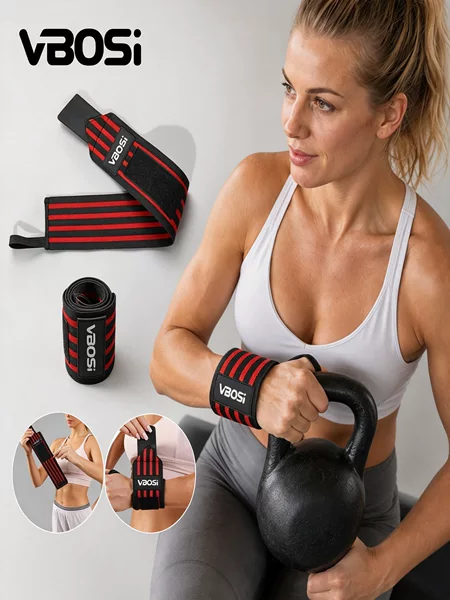 Wristband with Velcro strap for adult fitness, weightlifting training, wrist support, sports protective gear, cross-border factory wholesale