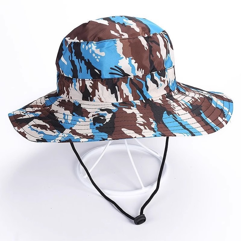 Unisex Classic Style Color Block Wide Eaves Bucket Hat display picture 3