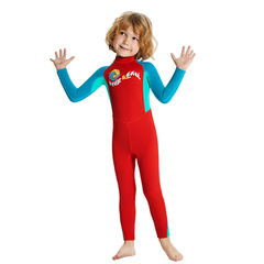 DIVE&SAIL children's swimsuit boy's one-piece long-sleeved swimsuit student sun protection quick-drying jellyfish suit UPF50+