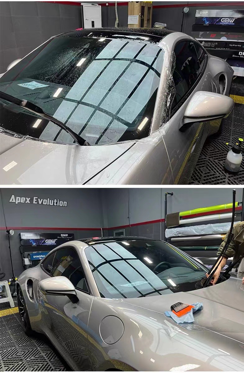 TPU glass shield car front windshield heat insulation explosion-proof solar film anti-flying stone rain-proof water-repellent outer film