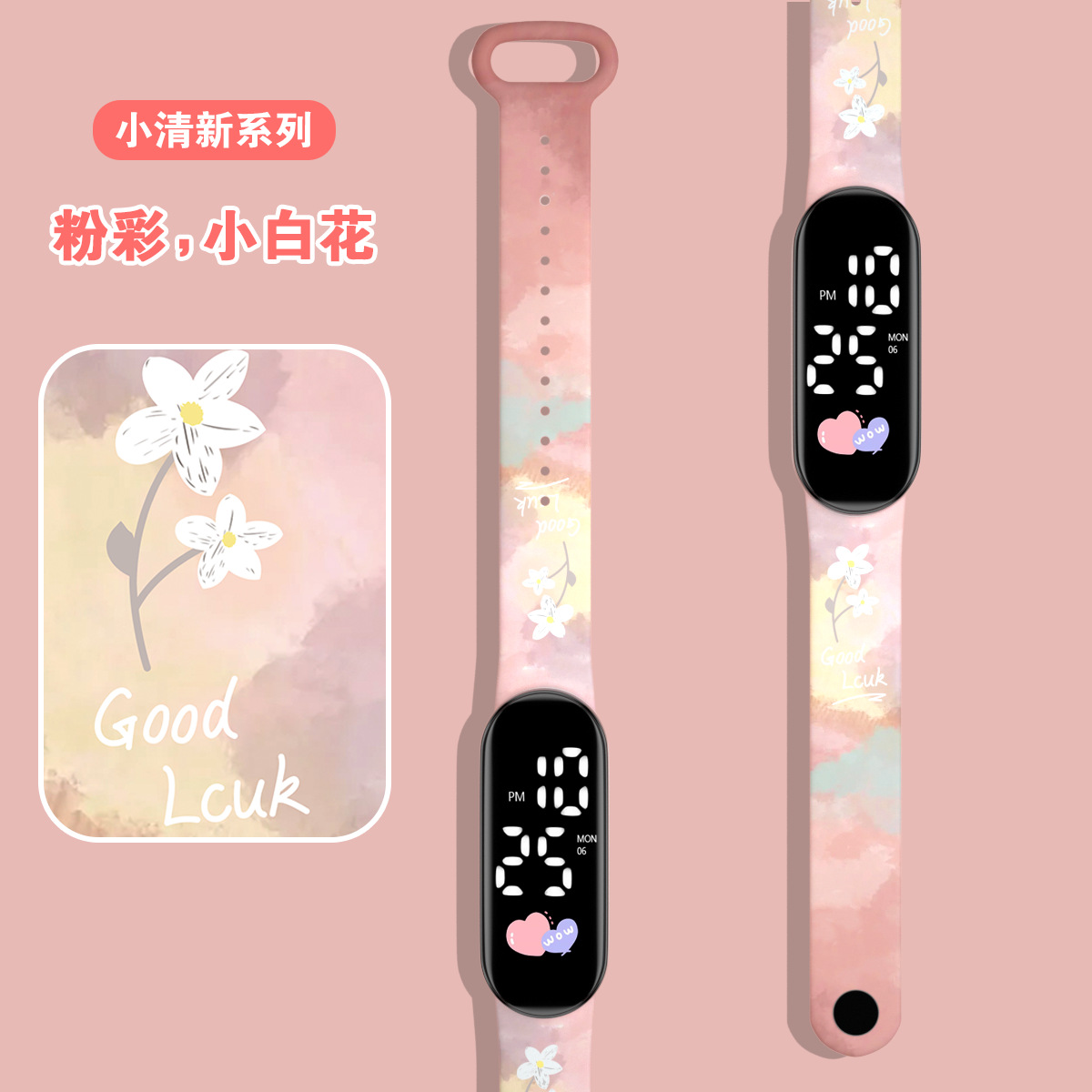 Pastel little white flowers