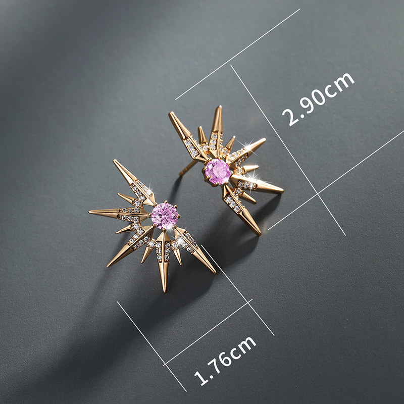 Joyería de Xupar con incrustaciones de circonio pendientes de las mujeres de alto grado simple luz de lujo temperamento pendientes de moda personalizada nicho pendientes mujeres