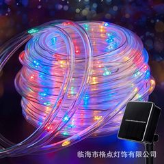ソーラーロープライト防水大容量充電池、ダブル充電、屋外ライト、リモコン