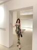 Sexy backless yoga high waist hot stamping slim fitting jumpsuit