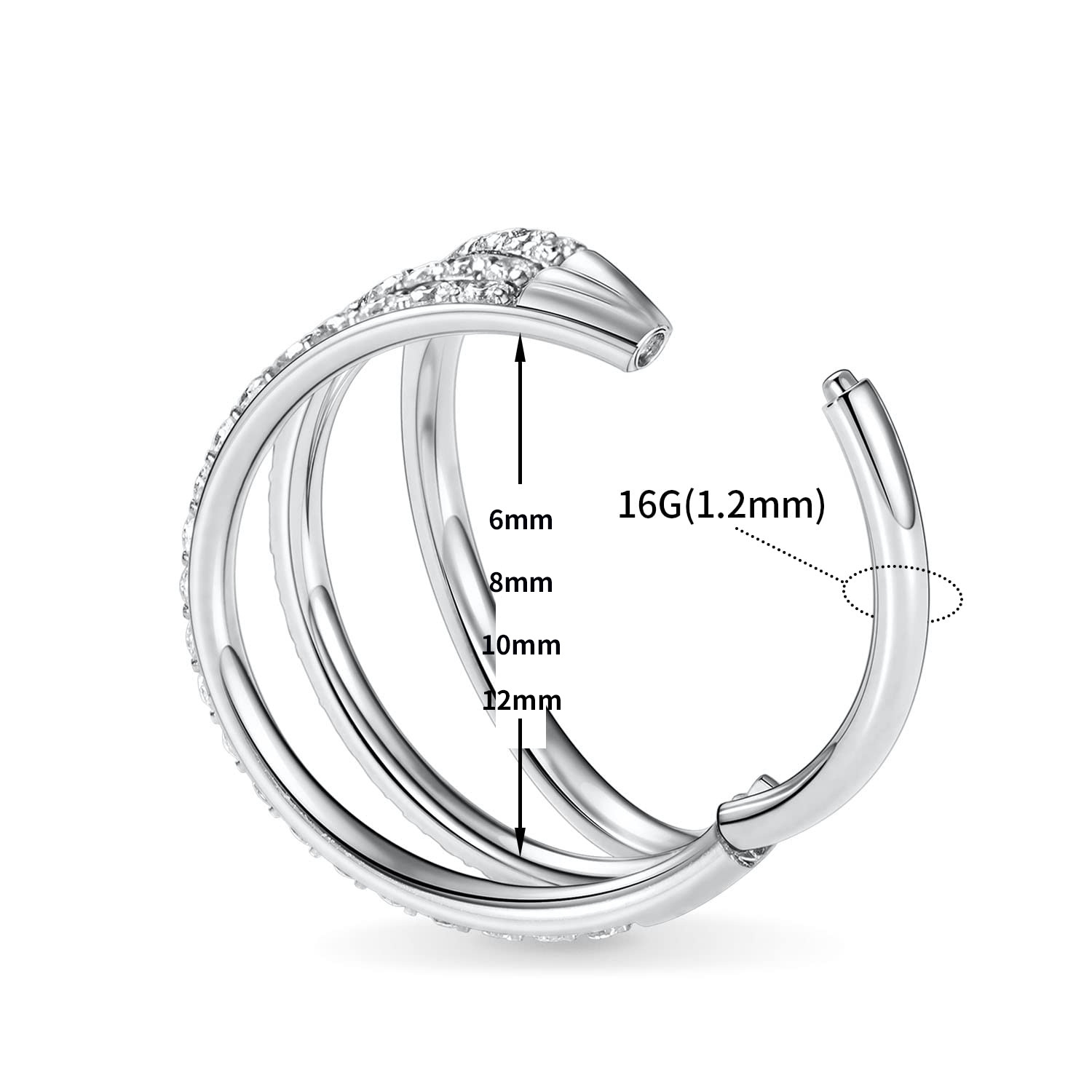 Pointed titanium steel lip stud product view