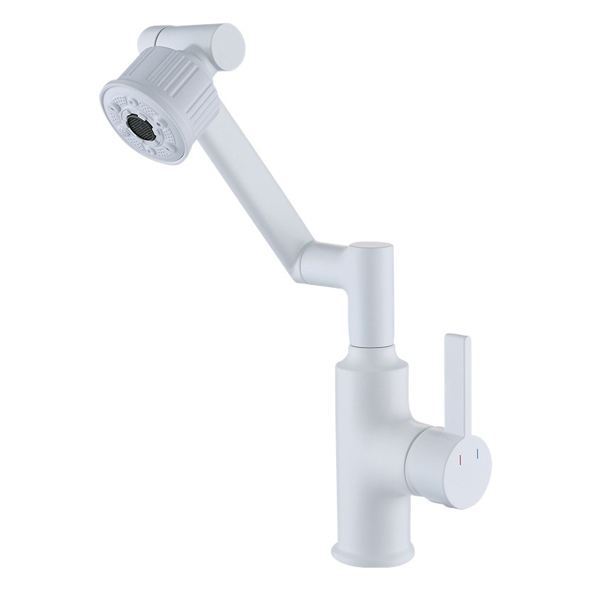 Uno por uno multi-funcional Cuenca caliente y fría pistola universal gris hogar Lavado de Manos lavabo baño suerte gato grifo