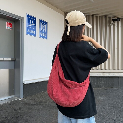 Large Capacity Crossbody Bag for Women 2025 New Fashion Large Capacity Dumpling Bag Canvas Bag for Men Students School Single Shoulder Bag