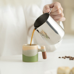70ml浓缩咖啡杯带把主人杯水杯咖啡杯子陶瓷窑变单杯跨境定logo