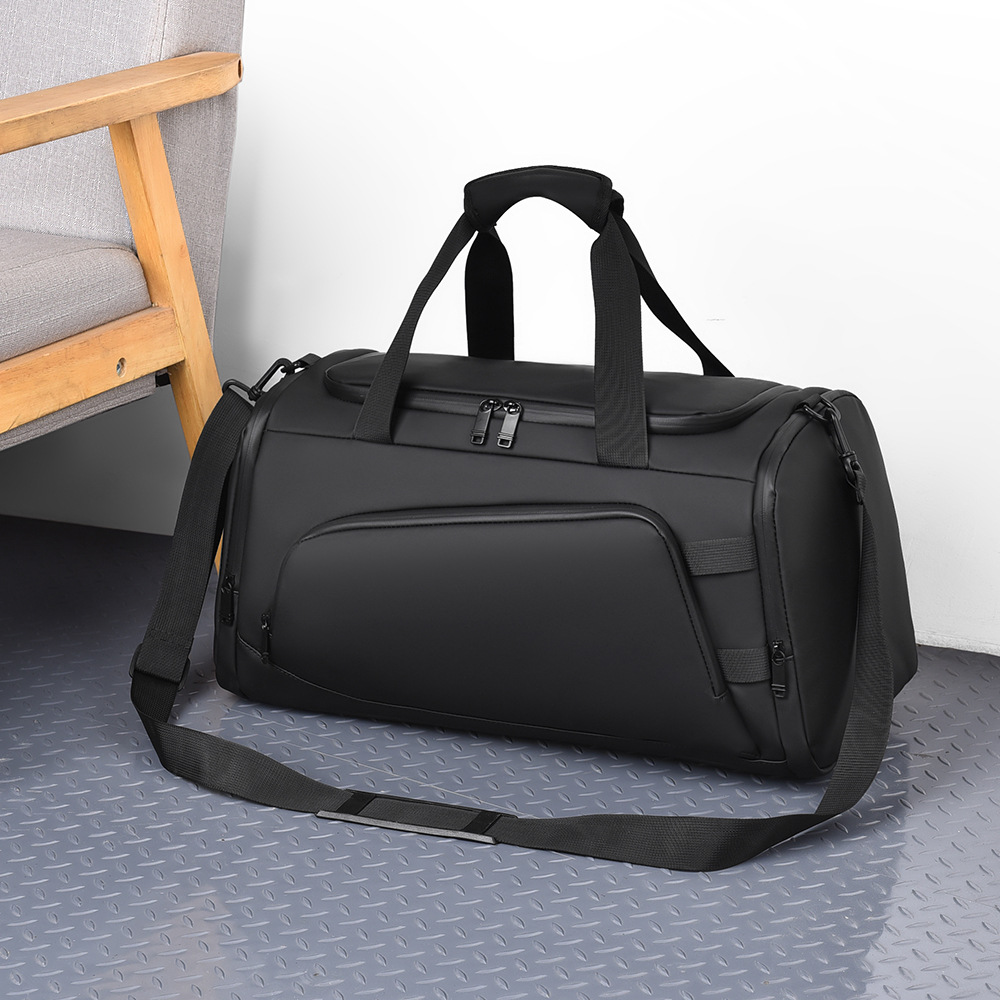 Bolsa de viaje de separación seca y húmeda de corta distancia, bolsa deportiva multifuncional para hombres, textura, bolsa de hombro de gran capacidad.