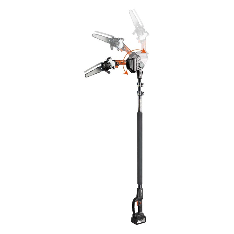 Sierra eléctrica transfronteriza para ramas altas, podadora de ramas altas, sierra de pértiga alta, sierra aérea, herramienta de poda, herramienta recargable para carpintería y jardinería, batería de litio.