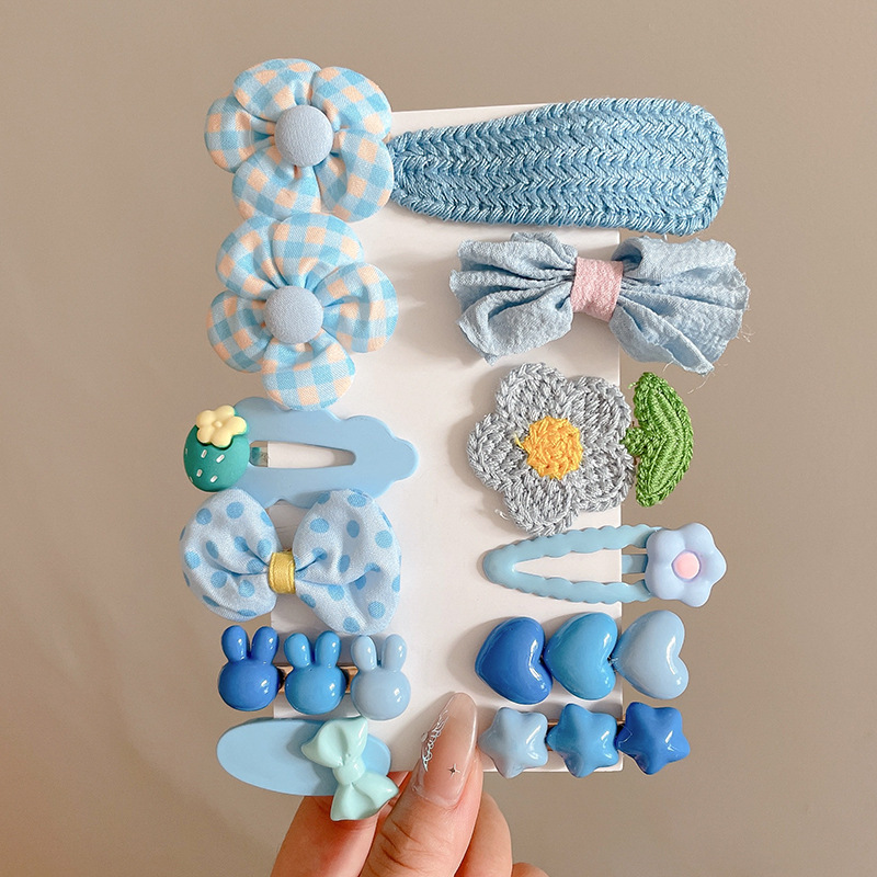 Clip de cabello de dibujos animados para bebés, cabello de bebés poco no lesiones, clip de cabello fetal, clip de tela para niñas, clip de cabello de sudor roto, adornamiento para el cabello