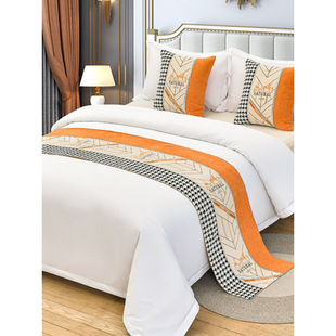 XC Bed Flag Bed Tail Towel Hotel Homestay Hotel Bedding High-end Luxury Home Bed Bed Scarf Bed Cover