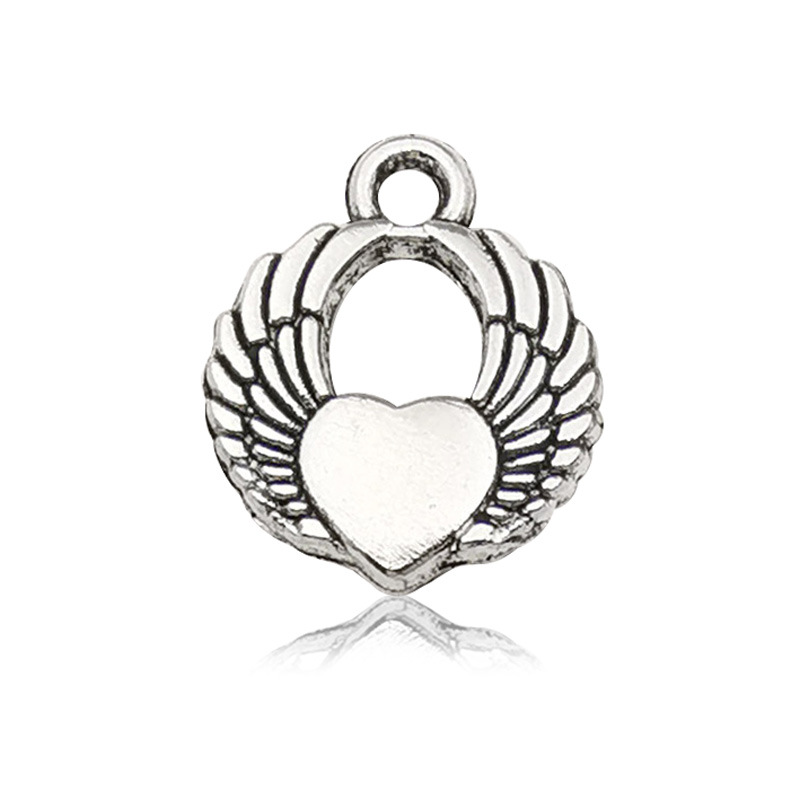 Bricolaje aleación accesorios de la joyería collar 1 melocotón corazón pendientes colgante hueco amor pulsera colgante hecho a mano Accesorios