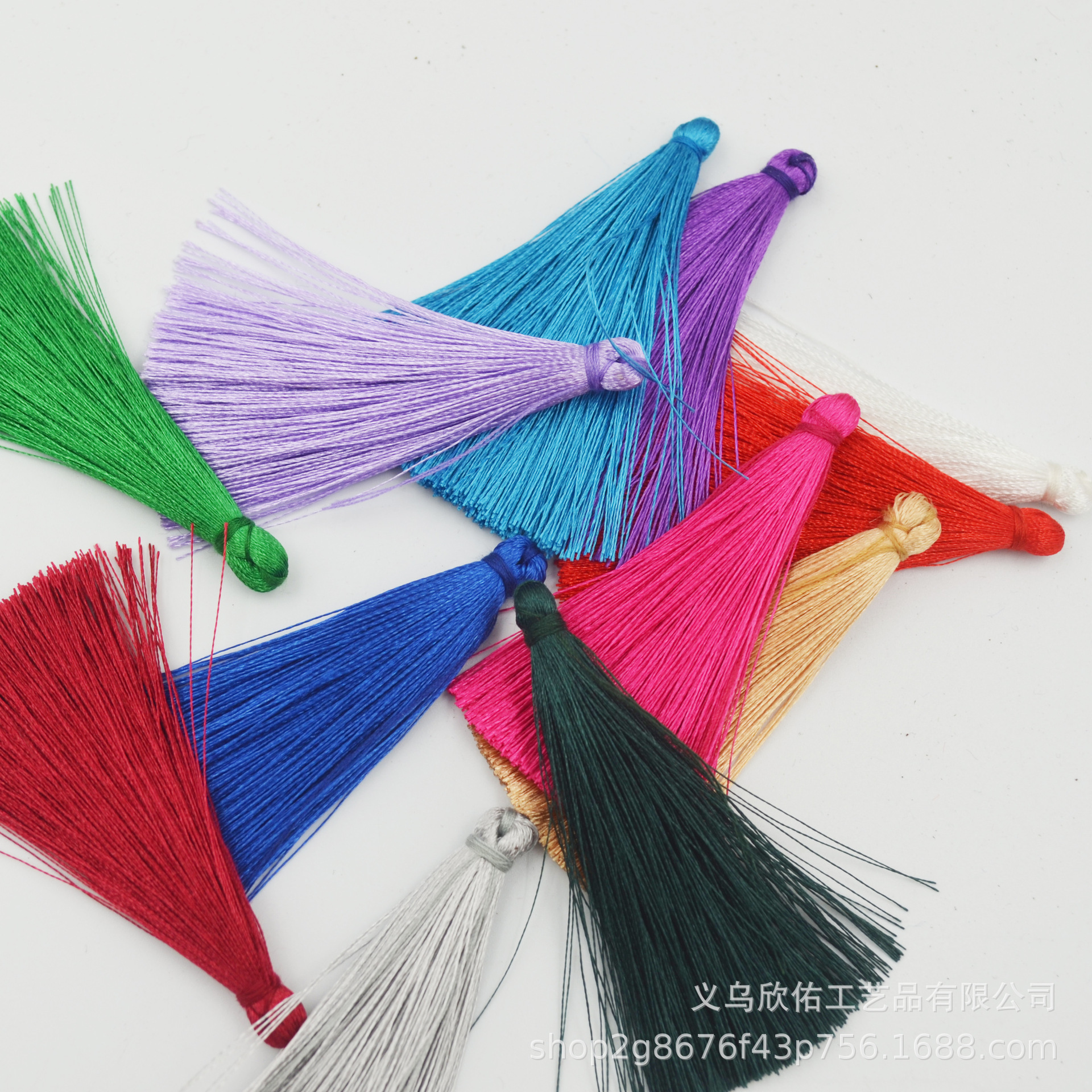 涤纶绣花线塑料套管垂直流苏穗子服装饰品配件耳环配件小流苏批发