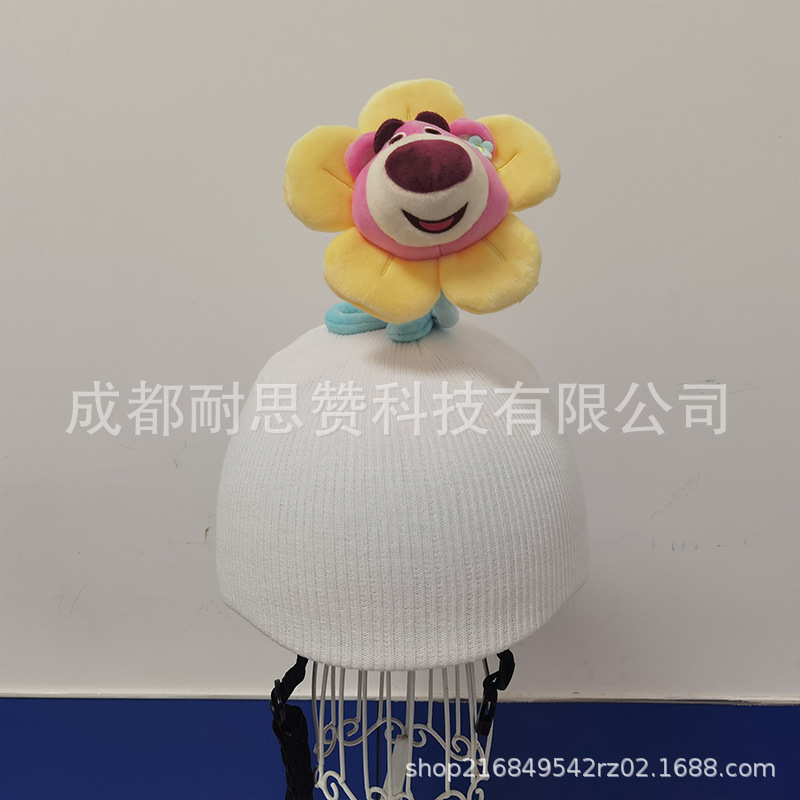 Cubierta de casco de esquí de dibujos animados lindo personalidad cálida placa única cubierta de casco de doble placa bicicleta muñeca cubierta decorativa a prueba de viento