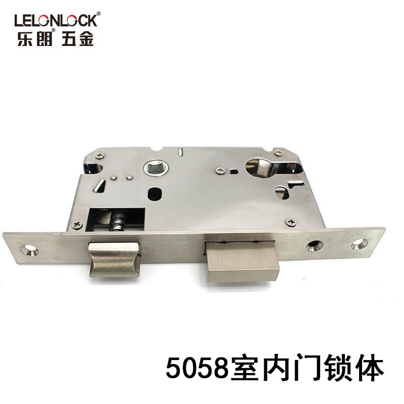 Puerta interior al por mayor 5058 bloqueo estándar europeo doméstico universal puerta de dormitorio de acero inoxidable 304 doble lengua bloqueo