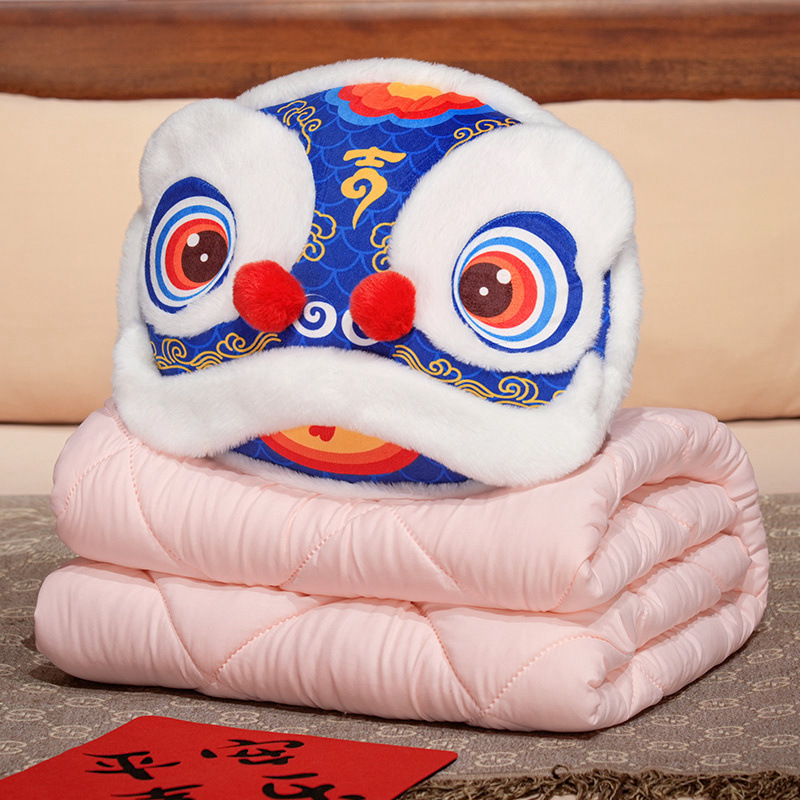 Guochao serpiente 3 - en - 1 mantas de almohada china muñeca de viento despierta león sofá de celebración regalos de Año Nuevo regalos de la empresa