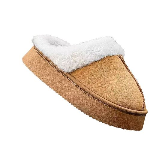 Cotton Slippers for Women, Velvet Thickeneded Soles, Non-Slip Indoor Heightening Slippers, Men's and Women's Couple Slippers, Cotton Slippers for Women