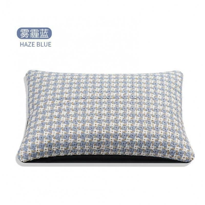creative seat back multifunctional in-car – Car tissue box/set - haze-blue-houndstooth-pattern-high-end-tissue-box