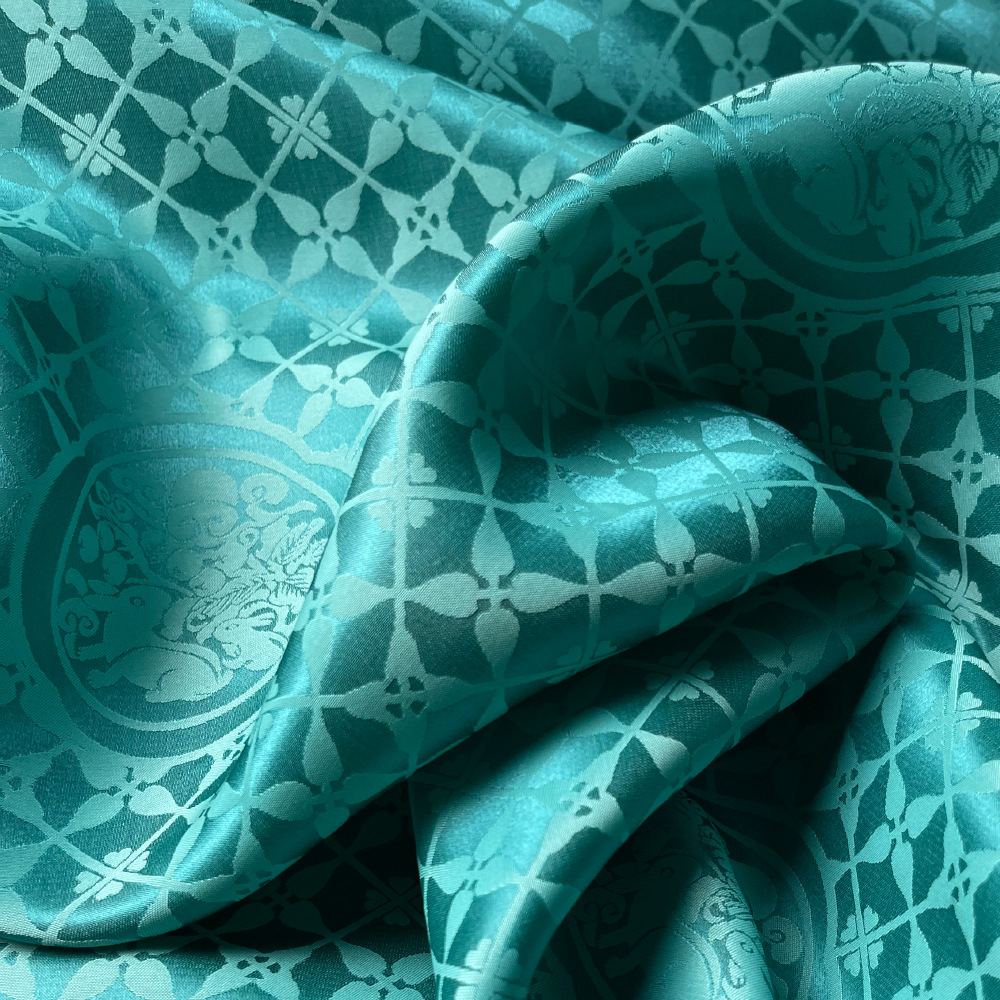 Estrella con el mismo estilo Moon Palace Rabbit Estilo nacional jacquard tela de seda cheongsam chaqueta tela brocado estilo étnico