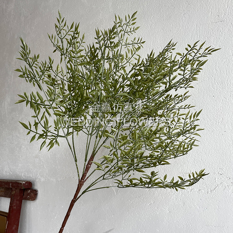 Boda Mori Simulación de flores y plantas verdes Pico de bambú Hierba Simulación de plantas verdes de invierno espárragos Plantas de simulación Escenografía de plantas verdes falsas