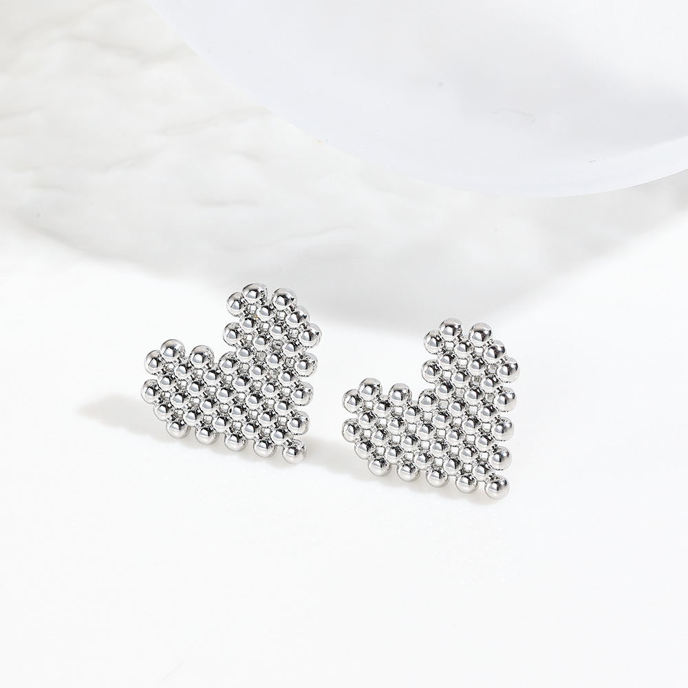 8g Weight Copper Ear Needle Material Ear Studs Classification 1 Pair Quantity Casual, Daily Occasion Copper Material Bear, Heart Shape, Wings Pattern All Seasons Season Women's Gender Plating Design Modern Style, Classic Style Style 1 Pair Modern Style Classic Style Bear Heart Shape Wings Plating Copper Ear Studs 4