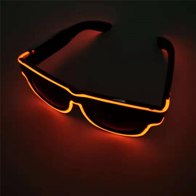Fabricante suministro de gafas luminosas inalámbricas recargables de luz fría, gafas luminosas transfronterizas de discotecas, bares, fiestas, gafas luminosas LED
