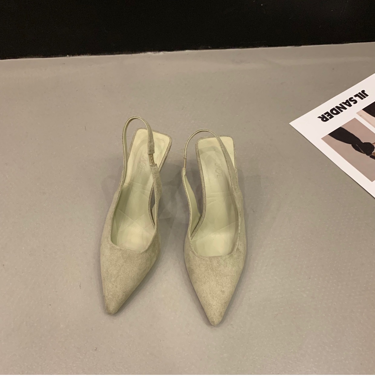 Niche French high-heeled black toe sandals fairy shoes 2023 new spring and summer pointed toe temperament single shoes_voghion.com