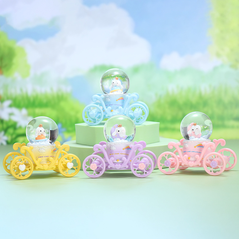 Unicornio luminoso pequeño tamaño bola de cristal caja entera Bola de Agua de Cristal decoración estudiante regalo niños juguetes extraños al por mayor