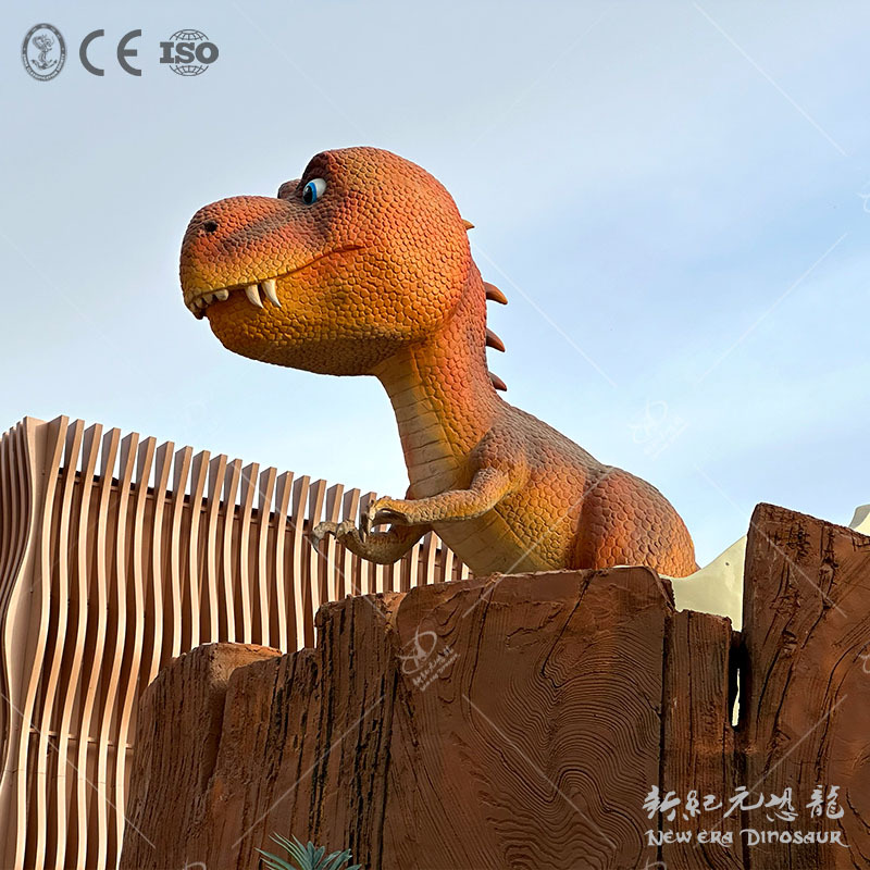 Modelo de simulación de animales gran dinosaurio decoración de simulación de dinosaurio de silicona escultura paisaje dinosaurio exhibición personalizada