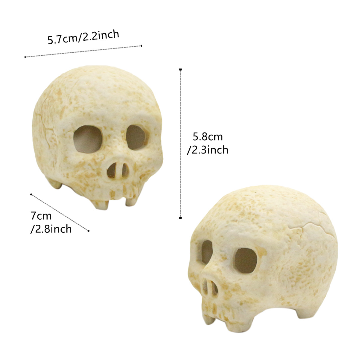 Halloween Skull Decoration Imitation of Human Skull Ceramic Reusable Halloween Party Layout Props