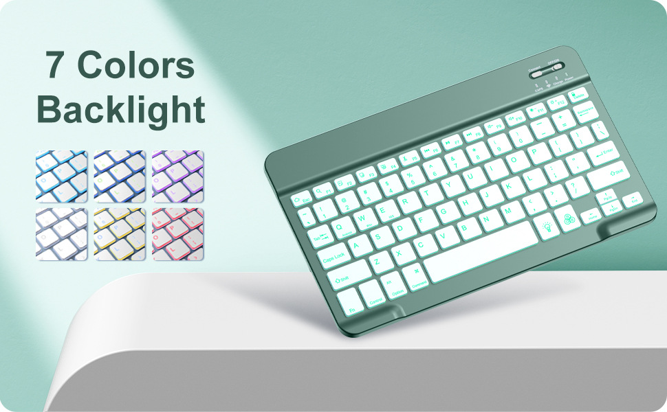 Funda con Teclado Bluetooth para iPad 10.9 Pulgadas Retroiluminado Magnético Desmontable con Ranura para Lápiz image 29