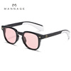 Retro trend sunglasses, brand small design glasses, European style, suitable for import