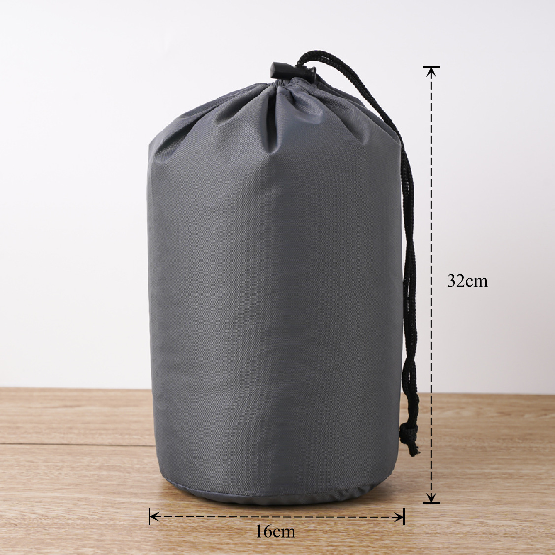 Bolsa de cuerda de nylon impermeable cilíndrica de plumón para ropa doméstica de poliéster bolsa de almacenamiento bolsa de embalaje bolsillo de paquete de contracción image 86