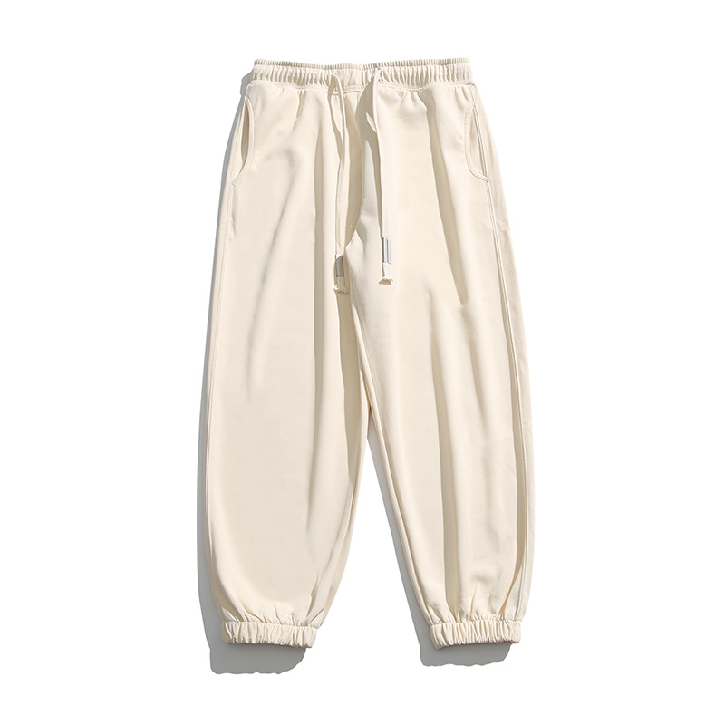 IZEXX Pantalones de chándal para hombre de estilo americano, marca de moda de otoño, pantalones largos deportivos informales de color sólido, versátiles y sencillos, estilo retro para hombre.