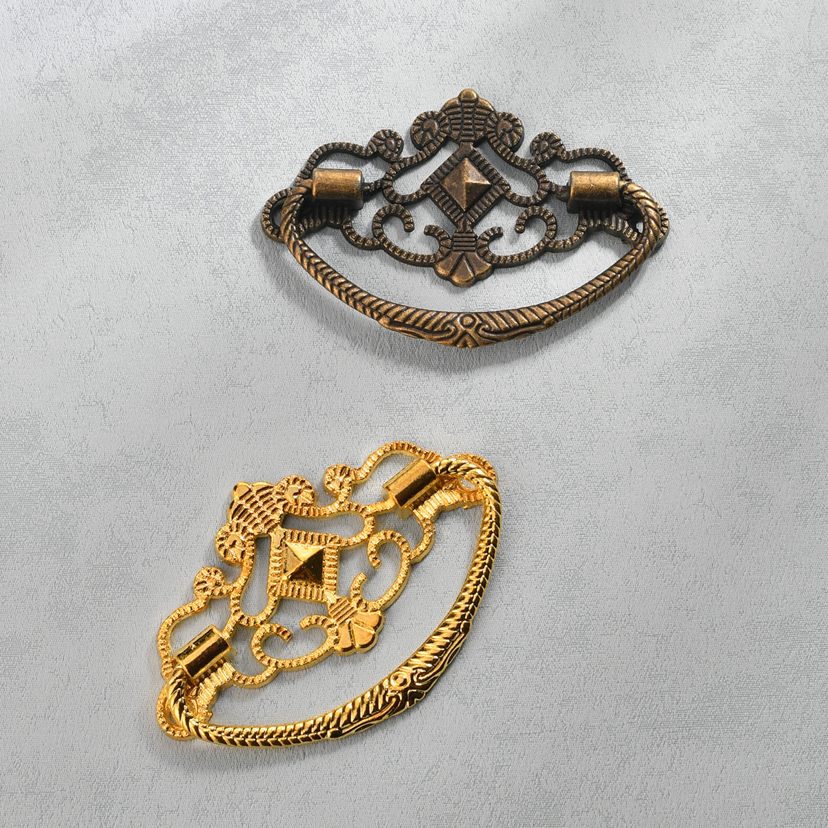 Elegant 463 Large European Gold-Tone Handle Imitation Antique Wood Box Drawer Pull Wooden Box Wine Box Handle