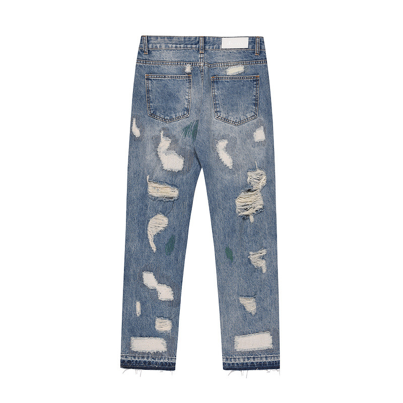 Men's Summer Thin Ripped Casual American Jeans