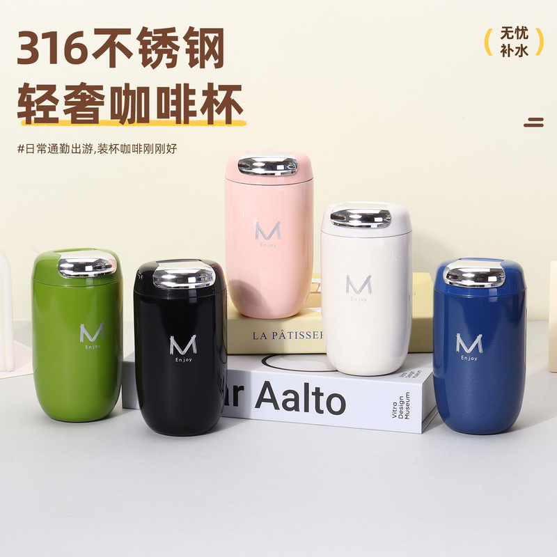 レトロ 316 ステンレス鋼魔法瓶カップ、コーヒー カップ、長持ちするガチョウの卵カップ、魔法瓶インターネット有名人のカップル ウォーター カップ卸売|undefined
