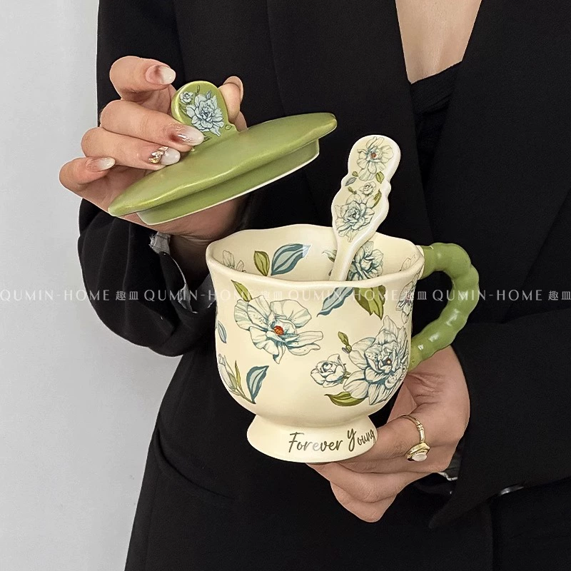 Керамическая чашка высокого качества Shunni INS Wind Retro Mark Cup, милая чашка для завтрака, креативная молочная чашка, кофейная чашка