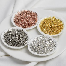 高保色扁车轮片18k包金配饰垫片diy饰品平片手工手串项链隔片