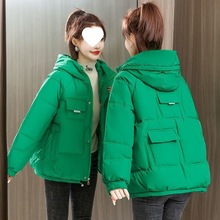 羽绒棉衣棉服女2025新款连帽冬季韩版宽松棒球服加大码棉袄小个子